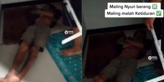 Maling Ini Ketiduran Tak Sempat Mencuri, Baru Sadar Kepergok Usai Dibangunkan Pemilik Rumah
