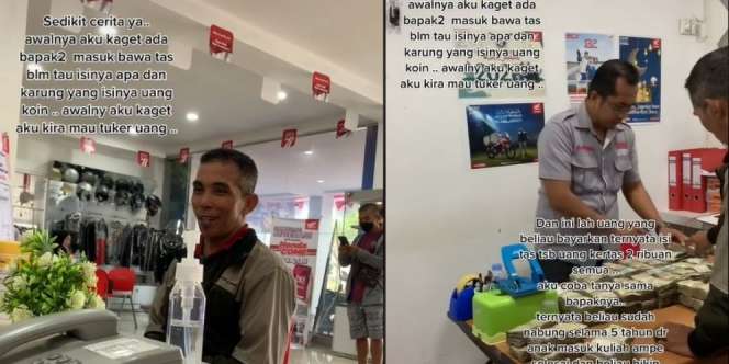 Pria Ini Beli Motor untuk Anak Pakai Uang Receh Total Rp36,8 Juta: Nabungnya 5 Tahun
