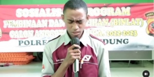 Suara Lantunan Quran Siswa SMK Pukau Acara Pelatihan Calon Anggota Polri, Ternyata Hafiz 15 Juz