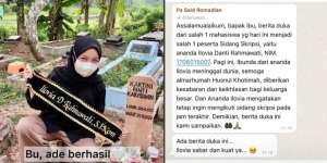 Ibu Meninggal Sebelum Sidang Skripsi, Mahasiswi Ini Berfoto di Makam Pamer Gelar Sarjana