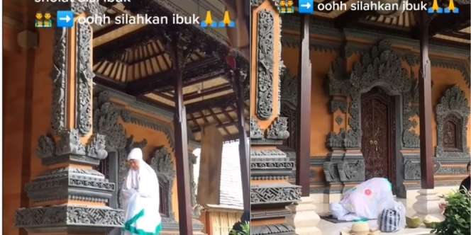 Viral Video Ibu-Ibu Numpang Sholat di Rumah Warga Bali, Lihatnya Bikin Adem