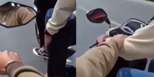 Viral Dikira Goda Pacar, yang Dilakukan si Pemotor Justru Bikin Sejoli Salting