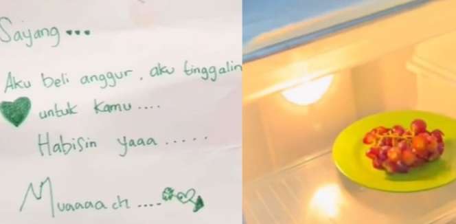 Viral Aksi Kocak Istri yang Berikan Anggur Setengah Pada Suami, Bentuknya Bikin Salfok