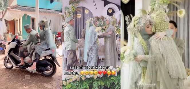 Langka! Pengantin Ketemu Pengantin, Usai Gelar Resepsi Sendiri, Pasangan Pengantin Baru Pergi ke Pernikahan Bestie