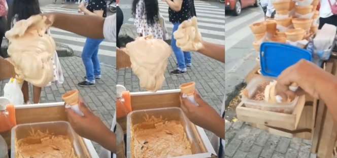 Aksi Penjual Es Krim Layani Pembeli Bikin Syok, Netizen: 4 Sehat 5 Sekarat