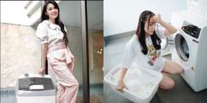 Potret Seleb Cuci Baju Sendiri Tanpa ART, Nagita Slavina Pakai Wastafel!
