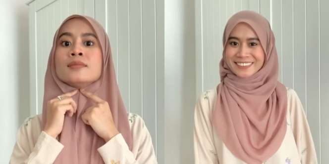 Tutorial Kerudung Pashmina Tampilan Loose tapi Secure 