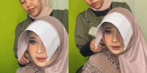 `Akal-akalan` MUA Bikin Hijab Pengantin Anti Badai, Kocak tapi Sukses