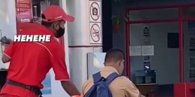 Viral Petugas SPBU Saban Hari Tuang BBM ke Sepeda Anak Berkebutuhan Khusus, Tuai Haru Netizen