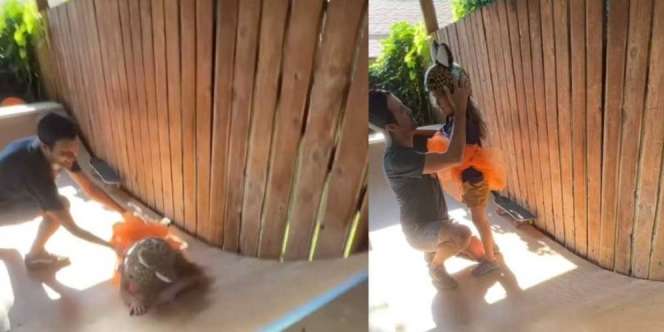 Viral, Respons Hangat Ayah Semangati Putrinya yang Jatuh Kesakitan