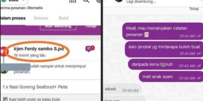 Viral Pengemudi Ojol Ketar-ketir Dapat Orderan dari Ferdy Sambo: 'Kalau Jenderal yang Minta Apa Boleh Buat'