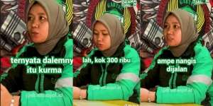 Kewalahan Bawa Paket Ditambah Nyasar, Ojol Wanita Menangis Sepanjang Jalan Saat Terima Uang Tip