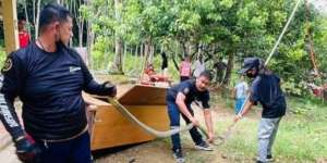 Geger! Penampakan King Kobra Sepanjang 2,1 Meter Sembunyi di Lemari Baju Warga