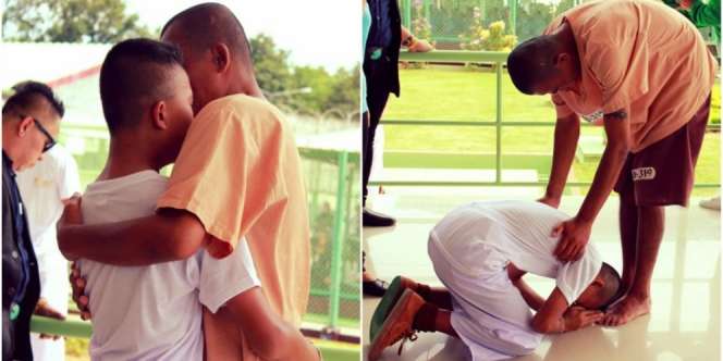 Kisah Pilu Anak Tak Sengaja Bertemu Ayah di Penjara, Lari Berpelukan dan Menangis