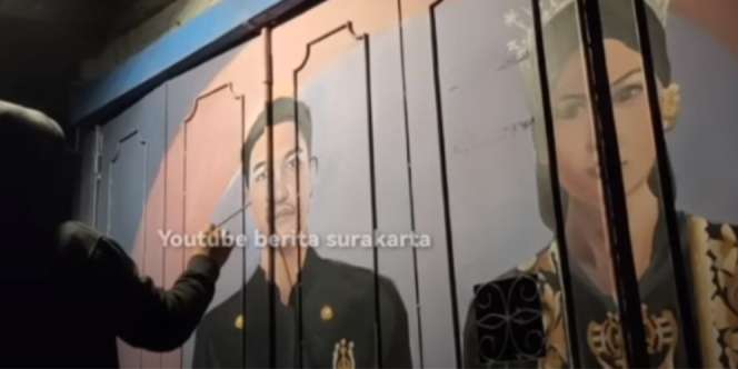 Jelang Pernikahan, Mural Kaesang dan Erina Jadi Pengantin Jawa Terpampang di Sudut Kota Solo
