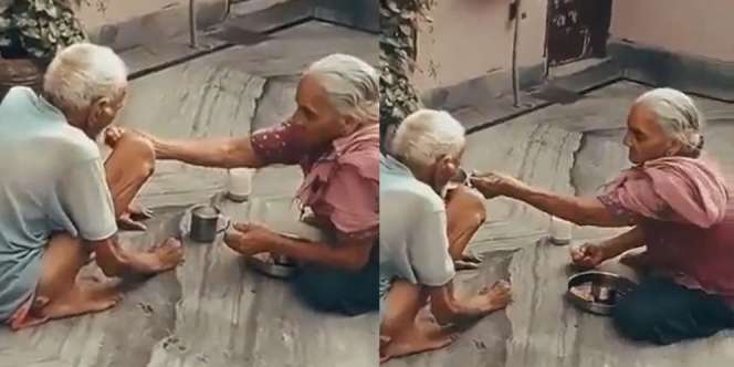 Bak Pengantin Baru, Kakek Nenek Ini Tak Ragu Umbar Kemesraan