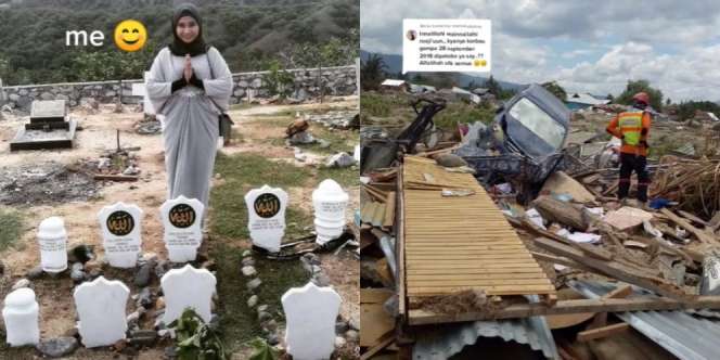 Seluruh Keluarga Jadi Korban Gempa Palu, Wanita Ini Terpaksa Rayakan Ulang Tahun Sendirian di Makam