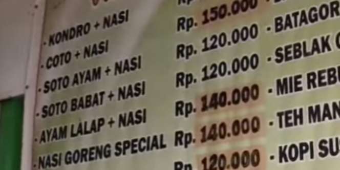 Viral, Daftar Harga Menu di Warung PKL Papua, Bikin Warganet Syok
