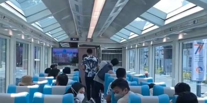 Viral Penampakan Isi Gerbong Kereta Panoramic Dikelilingi Kaca, Warganet: Jangan Lupa Pakai Sunscreen
