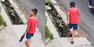 Mau Ngakak tapi Kasihan Momen Bocah Nyemplung Selokan Gegara Jalan Sambil Meleng, Netizen: Lihatin Apa Sih Dek?
