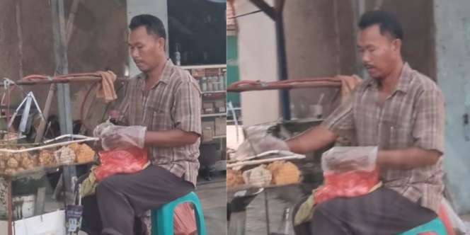 Semula Terlihat Aneh, Ternyata Banyak Orang Baru Sadar Penjual Gorengan Viral Ini Sangat Menjaga Kebersihan