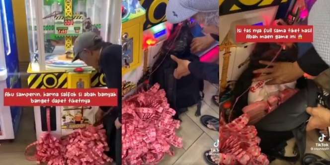 Kakek 64 Tahun Ini Jago Main Game Dingdong di Mal, Alasan Kumpulkan Tiket Sampai Ratusan Ribu Bikin Terenyuh