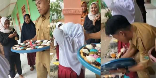 Murid SD Pasang Aksi Ngambek Saat Ultahnya Dirayakan Pak Guru, Endingnya Tak Terduga
