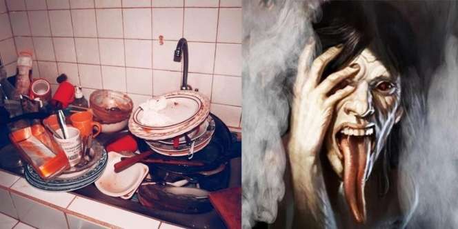 ART Pelihara Jin! Bangun Jam 3 Pagi ke Dapur, Kunyah Tulang, Lidahnya yang Panjang Jilati Sisa Makanan di Piring