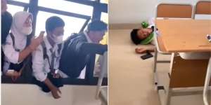 Viral Video Siswa Tidur Pulas hingga Jam Pulang, Tak Mempan Diteriaki Teman-Teman Satu Kelas