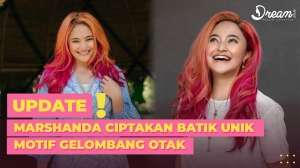 Marshanda Ciptakan Batik Unik Motif Gelombang Otak