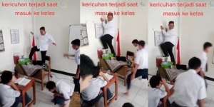 Auto Cosplay Jadi Cicak, Tingkah Pak Guru Ketakutan Saat Lihat Tikus di Kelas Bikin Murid-muridnya Ngakak Berjamaah