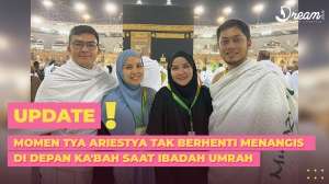 Momen Tya Ariestya Tak Berhenti Menangis di Depan Kabah Saat Ibadah Umrah