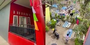 Viral Rumah Gedongan Dibangun Mepet Kuburan, Hiasannya Batu Nisan, Lihat 10 Potret Kengeriannya
