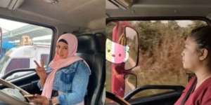 Sosok Vita Sopir Truk Lintas Sumatera yang Viral