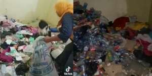 Viral Kamar Kos Dipenuhi Sampah Menggunung dan Menjijikan Bak Bantar Gebang : Padahal Orangnya Cantik!