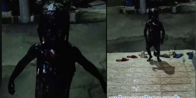Bocah Apes Kecebur Got sampai Berlepotan Lumpur Hitam, Batal Ketawa Ketika Dengar Tangisannya