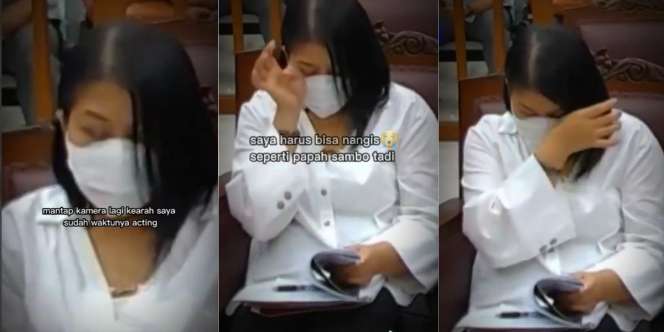 Putri Candrawathi Tersorot Tatap Kamera Sebelum Hapus Air Mata Saat Sidang, Netizen: Cocok Jadi Artis Aktingnya