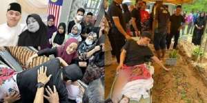 Masih Sakit karena Kecelakaan, Pria Ini Nekat Ziarahi Ibu yang Baru Meninggal, Datang dengan Tandu