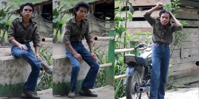 Potret Pemuda Sulbar Kang Jupeng dengan Gaya Jadul dan Dandanan Nyentriknya, Bikin Netizen Nostalgia Tahun 70-an