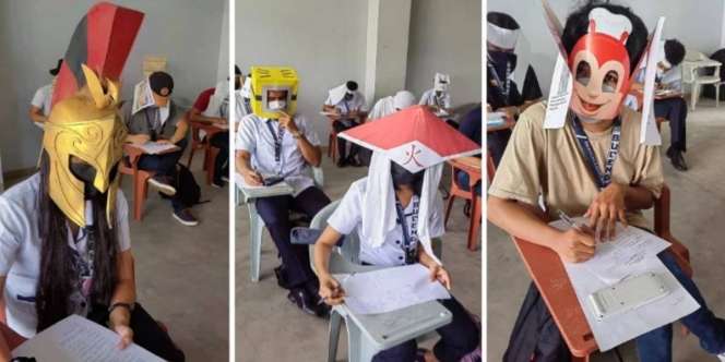 Biar Siswa Tak Menyontek, Diminta Bikin Sendiri Topeng Penutup