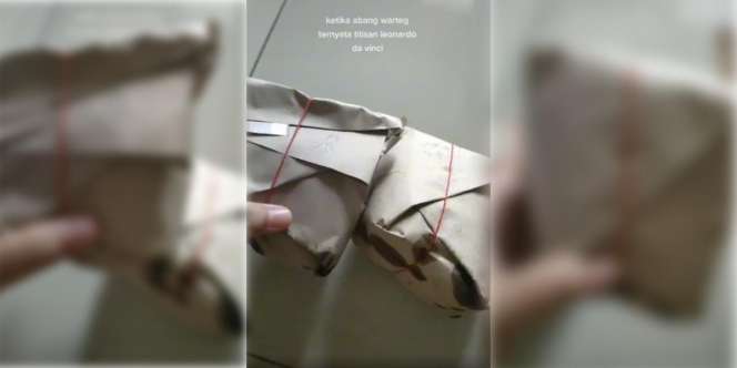 Cuma Dibubuhi Gambar Abstrak Pas Beli Nasi Bungkus, Pembeli Mesti Berpikir Keras Menebak Isi Lauknya