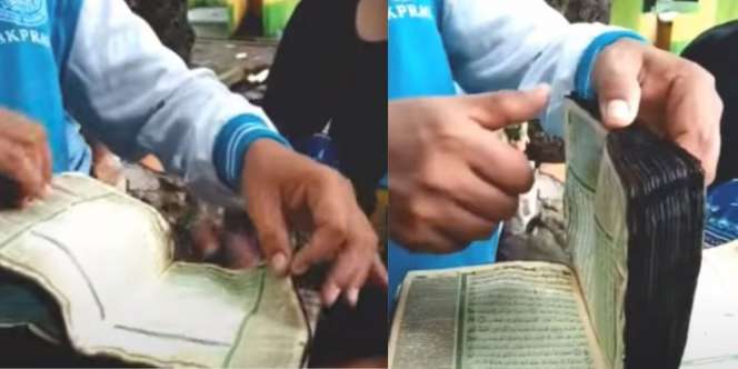 Mukjizat! Alquran Ini Tetap Utuh Saat Kebakaran di Pondok Pesantren Bulukumba