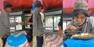 Bikin Nangis! Tak Punya Uang Saat Mau Makan di Warung, Abah Terpaksa Tukarkan Centong Sayur Dagangannya untuk Sepiring Nasi