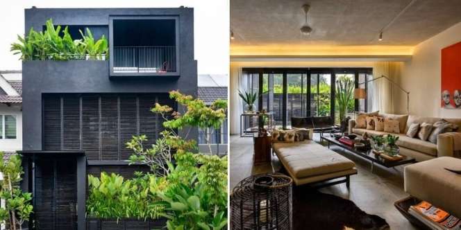 Serba Hitam, Bagian Dalam Rumah Ini Ternyata Mirip Resort