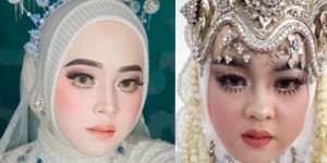 Pengantin Unggah Hasil Riasan MUA Pilihan Sendiri dan Mertua, Warganet 'Alis Sinchan Kalah'