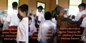 Masih Kelas Enam Hampir 2 Meter, Tinggi Badan Anak SD Ini Bikin Insekyur Guru-gurunya, Netizen: Kalo SMA Setinggi Apa?