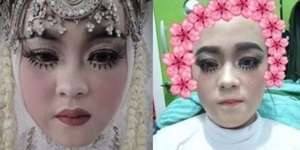 Viral Beda Makeup Pengantin Pilihan Sendiri VS Mertua, Alih-Alih Jadi Ratu Malah Mirip Sinchan!
