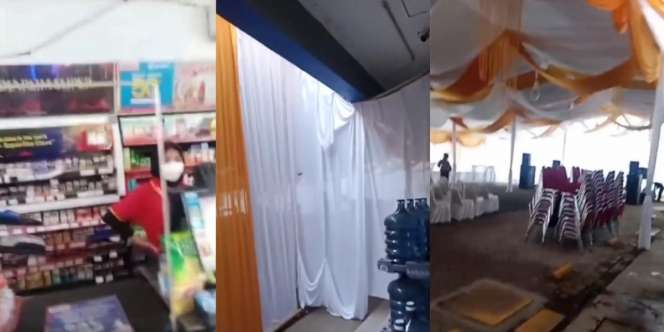 Viral, Gelar Hajatan Sampai Tendanya Tutup Akses ke Toko Swalayan, Bikin Netizen Geram