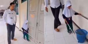 Momen Pak Guru Ajari Murid Penyandang Tunanetra Mengenal Lingkungannya Bikin Netizen Terharu Sampai Teteskan Air Mata