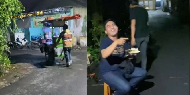 Penjual Tahu Tek Tinggal Pemuda yang Sedang Santap Dagangannya Padahal Belum Bayar, Netizen Curigai Intel